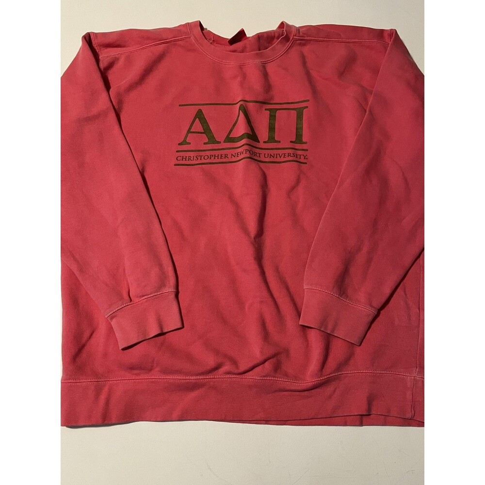 Alpha Delta Pi Comfort Colors Coral Sweatshirt XXL ADPI Christopher Newport Soft